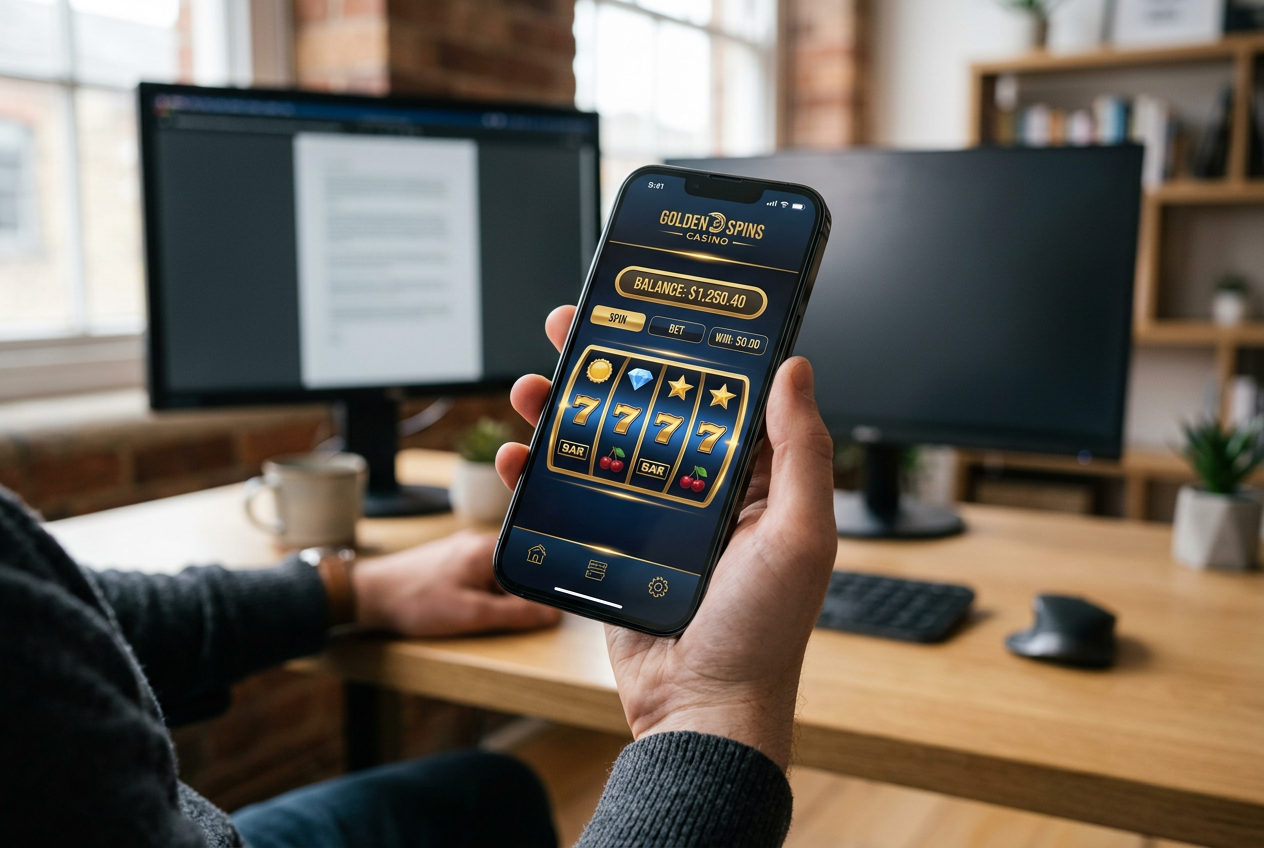 A high-end digital interface of an online casino on a modern smartphone.