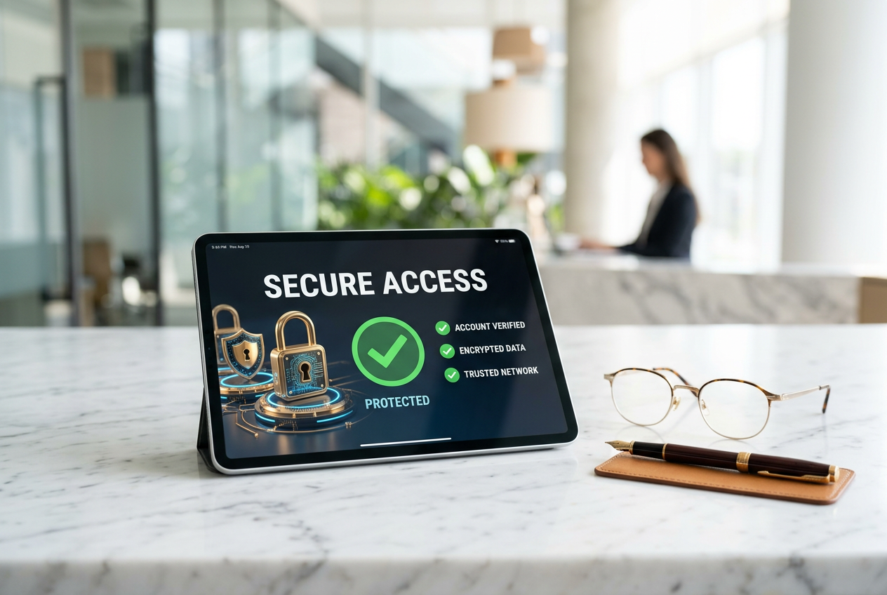 Symbolizing trust and security in online gambling with digital locks and certificates.